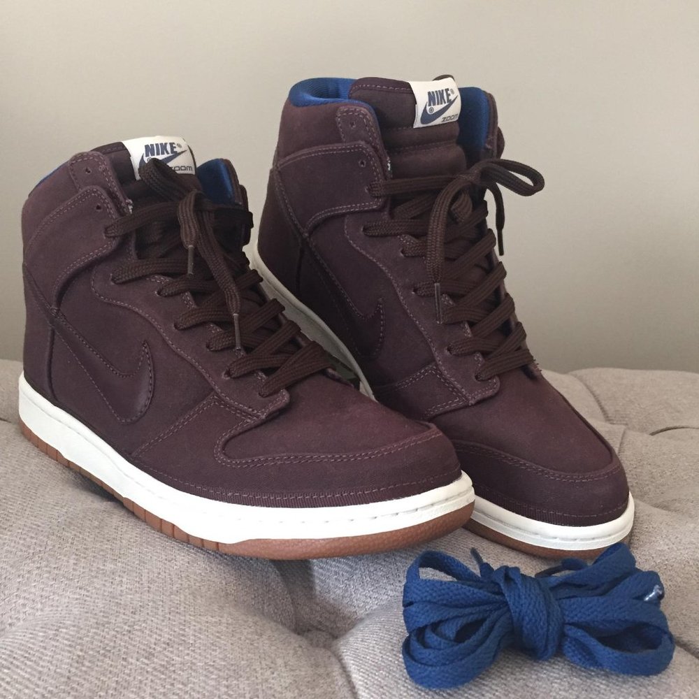 Nike Men's Dunk High Premium Burgundy Brown Sz11